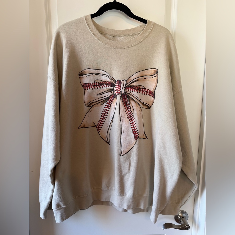 Women's Baseball Bow Sweater